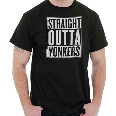 Straight Outta Yonkers Ny City Komik Film T Shirt Fikirleri Unisex T-Shirt Tee