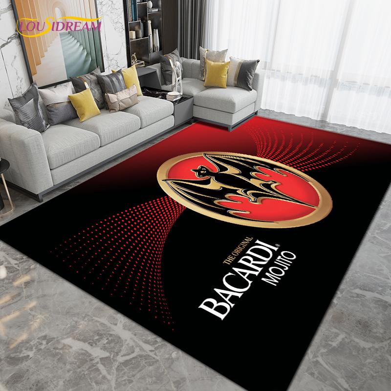 Bacardi Rum Area Rug Large Carpets Rugs for Living Room Bedroom Bedside Kids Room Decoration,Kitchen Bathroom Anti-slip Mat Gift