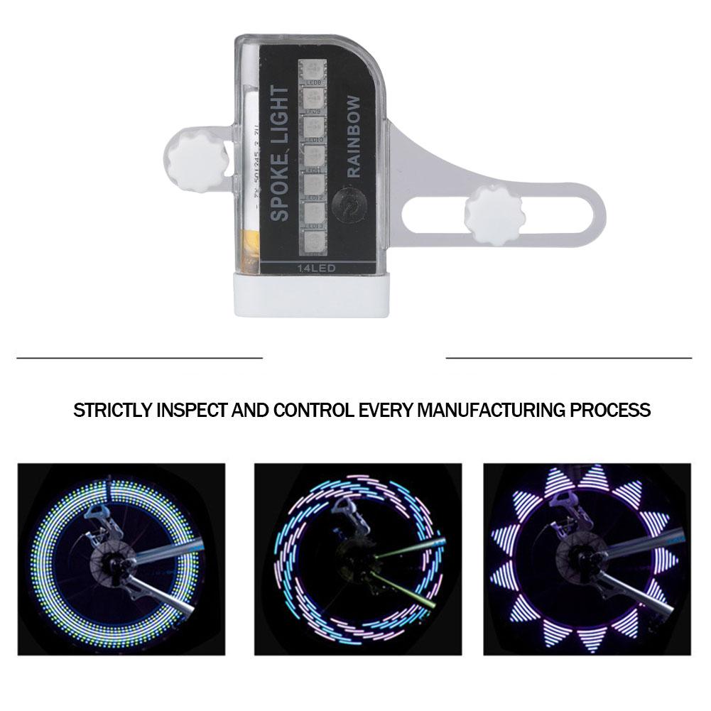 30 Wzorów Światło LED Neonowe Ostrzegawcze Bezpieczeństwo Akumulatorowe Światło Górskie Światło Rowerowe Szprychowe Rowerowe