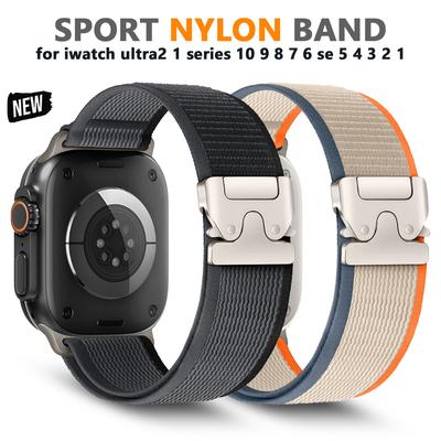 Trail Loop Band for Apple Watch Ultra 2 49mm Series 10 9 8 7 46mm 42mm 41mm 45mm Sports Nylon Wristband IWatch 6 5 4 SE 40/44mm