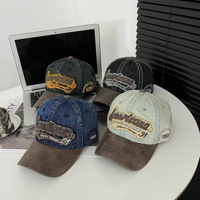 Street Fashion Retro Baseball Caps for Men and Women Letter Torn Sun Hats Travel Shade for Women