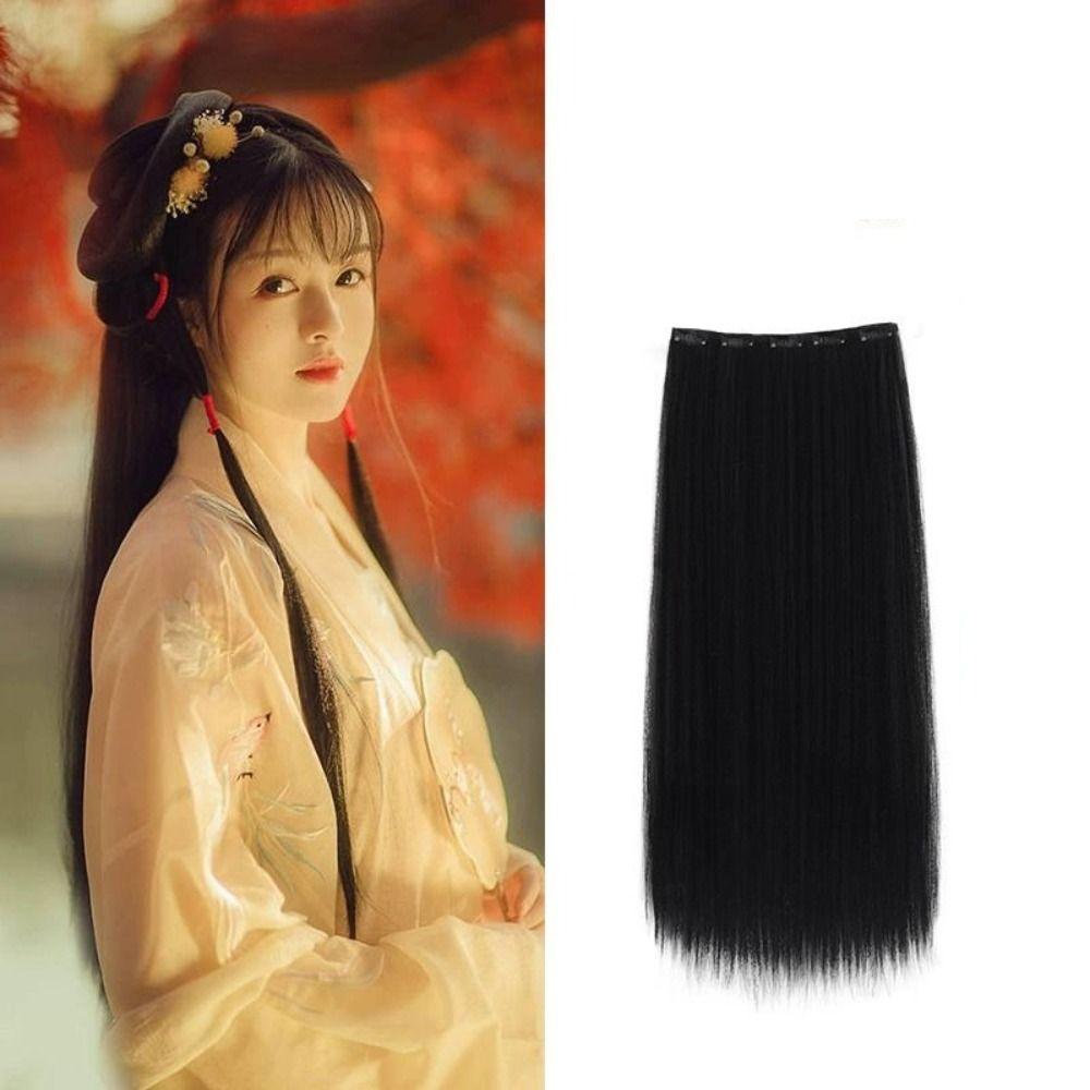 Traditional Long Straight Hair Piece Ancient Hanfu Wig Pads False Hanfu Wig Piece Women