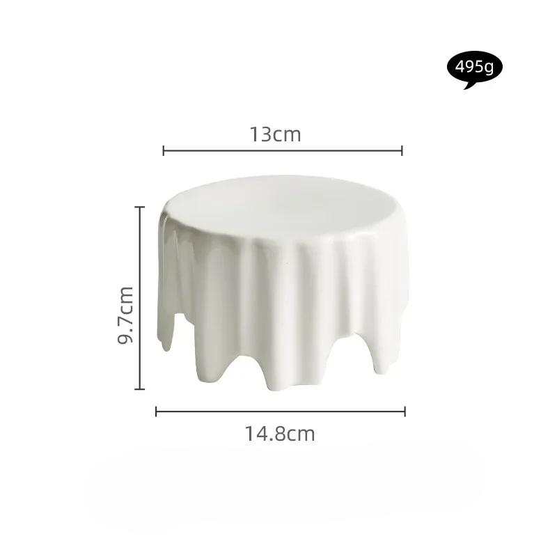 

Высокий круглый стол Nordic Restaurant Creative Ceramic Десертная тарелка Суши Тарелка Украшение еды Основное блюдо Кухонная посуда