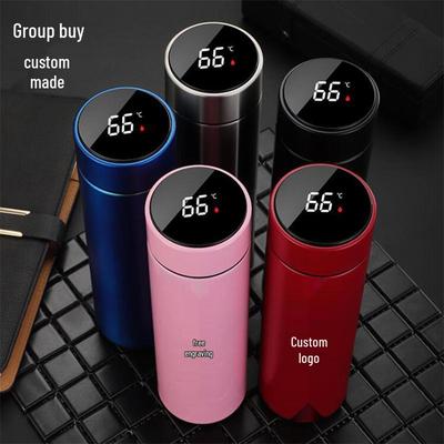 304 Stainless Steel Smart Temperature Display Insulated Water Cup with LED - Customizable Gift