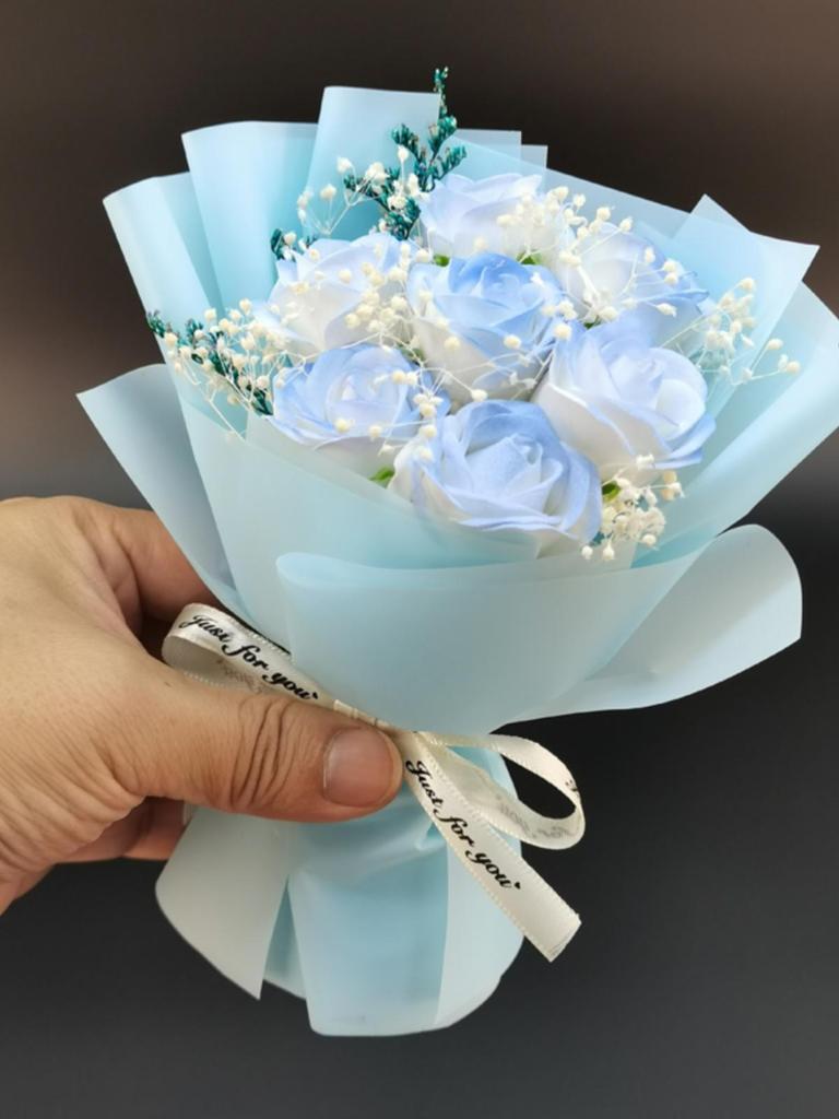 Mini Bouquet Seifenblumen: Konservierte Rosen für Abschlussfeiern, Dekorationen & Gastgeschenke