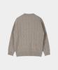BIRBANTE Soft Washable Cable Round Knit - Beige