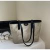 Retro Stor kapacitet Toteväska, Casual och Trendig Toteväska, Enkel Enaxlad Axelväska