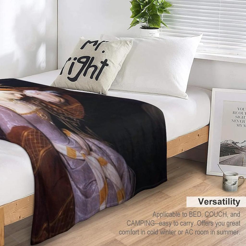 Anne Boleyn In the Tower by Edouard Cibot | The Six Throw Blanket Blankets and Blankets Soft Blanket Furry Blanket Blanket Sofa