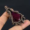 Ruby Pendant Gemstone Jewelry, 999 Copper Wire Wrapped Handmade Pendant, Latest Design Jewelry