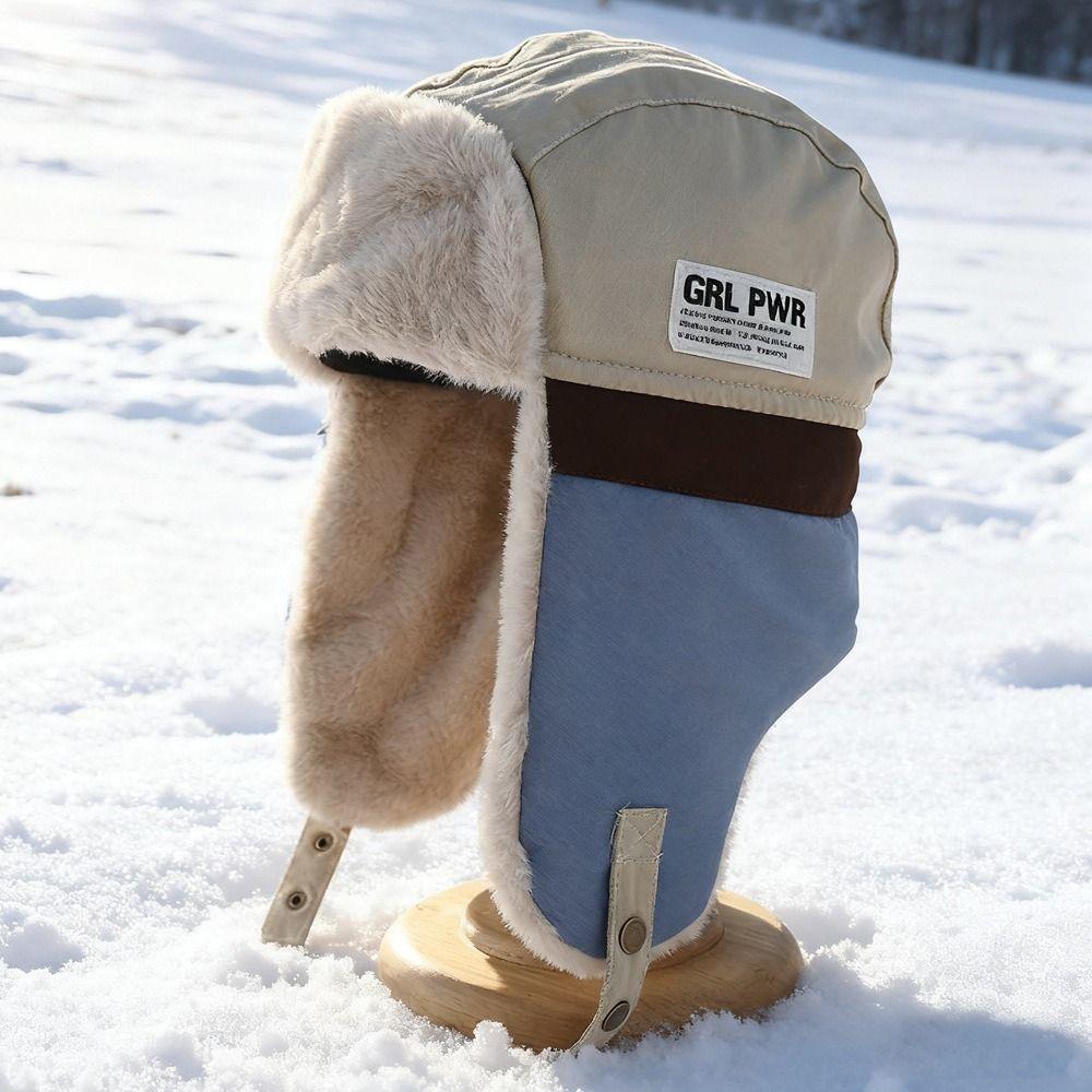 Windproof Winter Cap Thermal Bomber Hat All-Match Ear Protection Hat Traveling