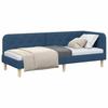 Corner Bed Frame Blue 80 X 200 Cm Fabric