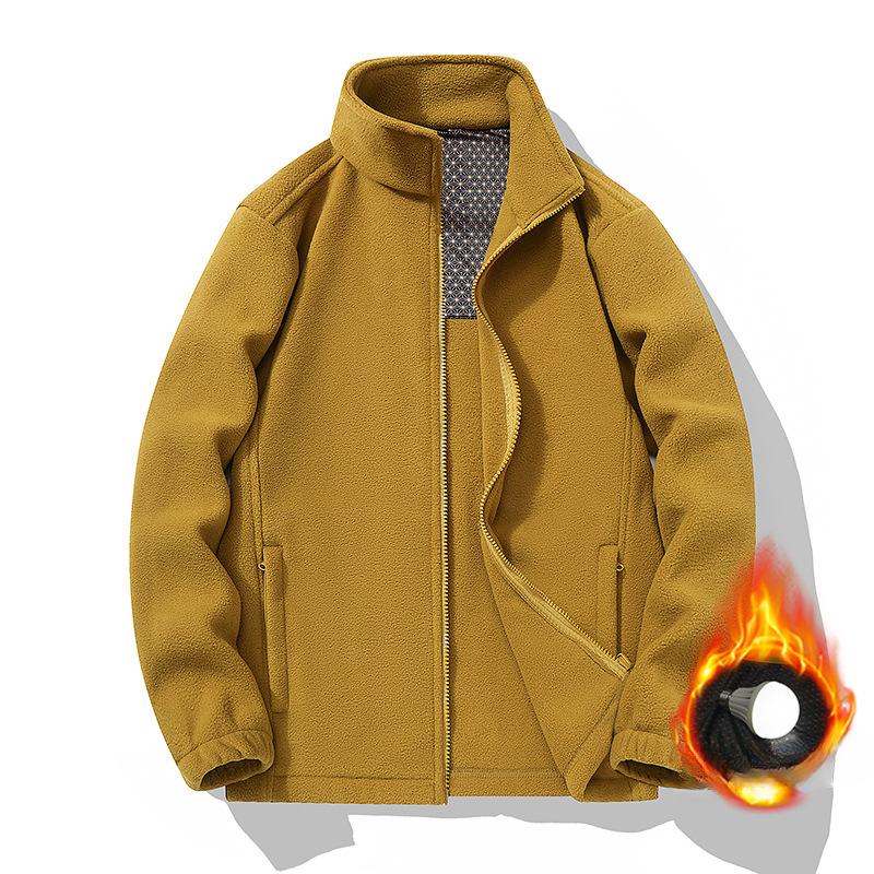 Neue Herren Herbst- und Winter-Fleecejacke, Fleecejacke, Outdoor-Paar, mit Samt gefüttert, verdickt, Versicherung