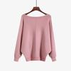 Women's Plus Size Chunky Knit Batwing Sweater - Spring/Autumn Long Sleeve, One-Shoulder Style