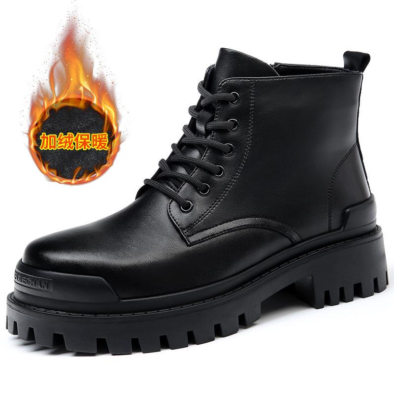 

Шестидырочные ботинки Мартин мужские бархатные теплые новые 2025 осень и зима британские мужские локомотивные кожаные рабочие ботинки тренд 44