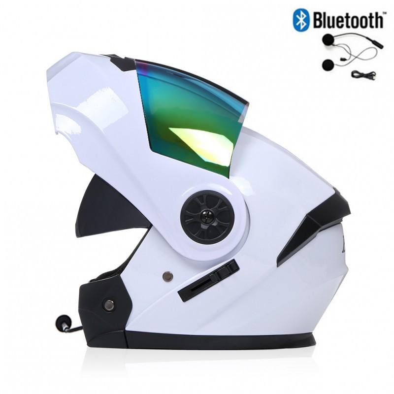 BLD Electric Bicycle Helmet Motorcycle Full Double Lens Exposed Universal Riding All Seasons