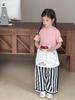 Girls' Korean Style Summer Round Neck T-Shirt - Trendy Casual Short Sleeve with Letters