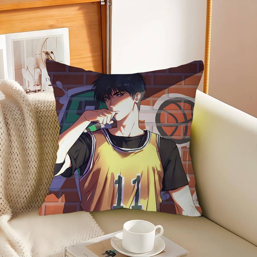 R-Rukawa Kaede Decorative Room Aesthetics Pillow Case Home Decor Bedroom Sofa Bed Couch Pillow Cover 45x45
