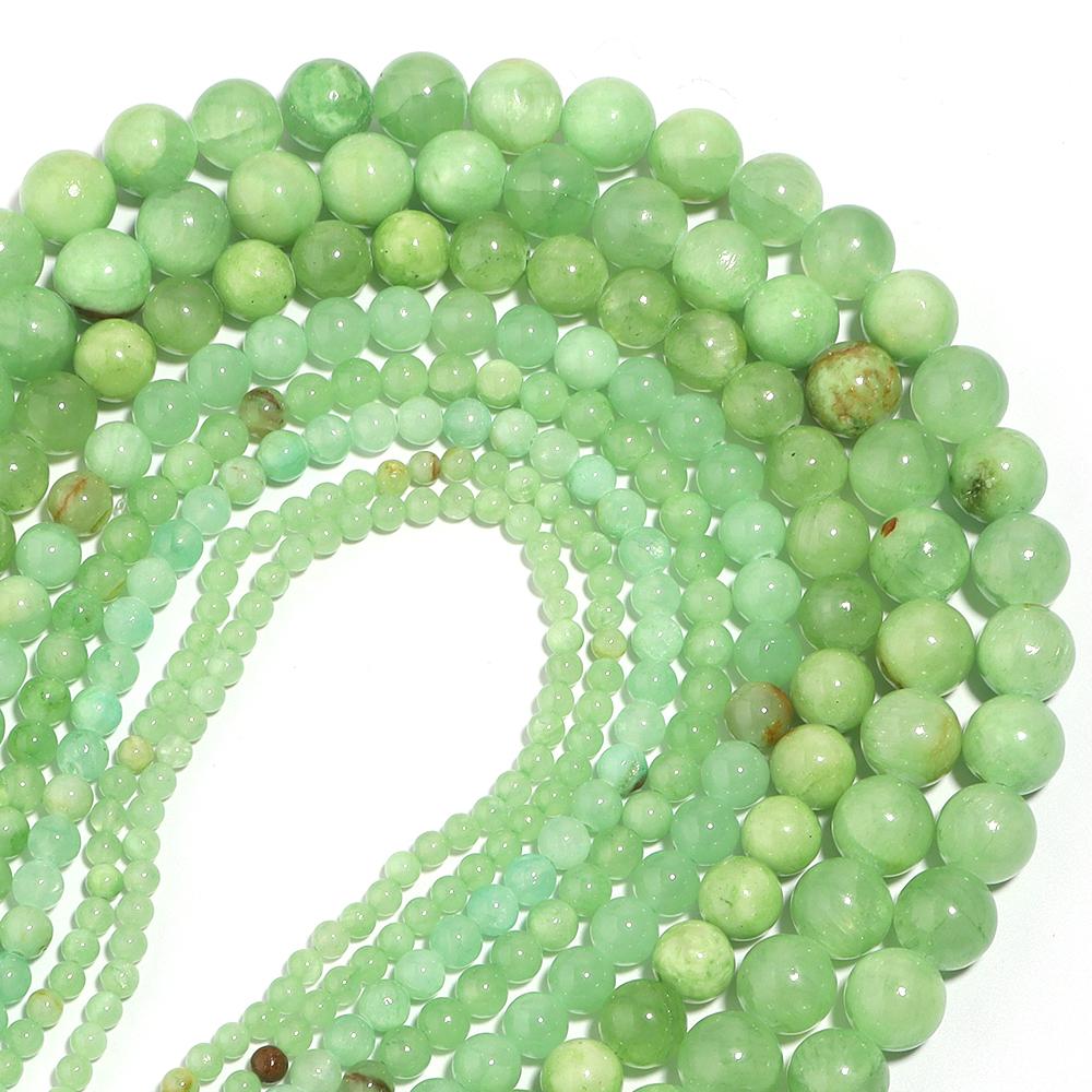 Natural Stones Green Beads Imitation Jade Jasper Round Loose Spacer Beads For Jewelry Making Bracelets Necklace 4/6/8/10/12mm
