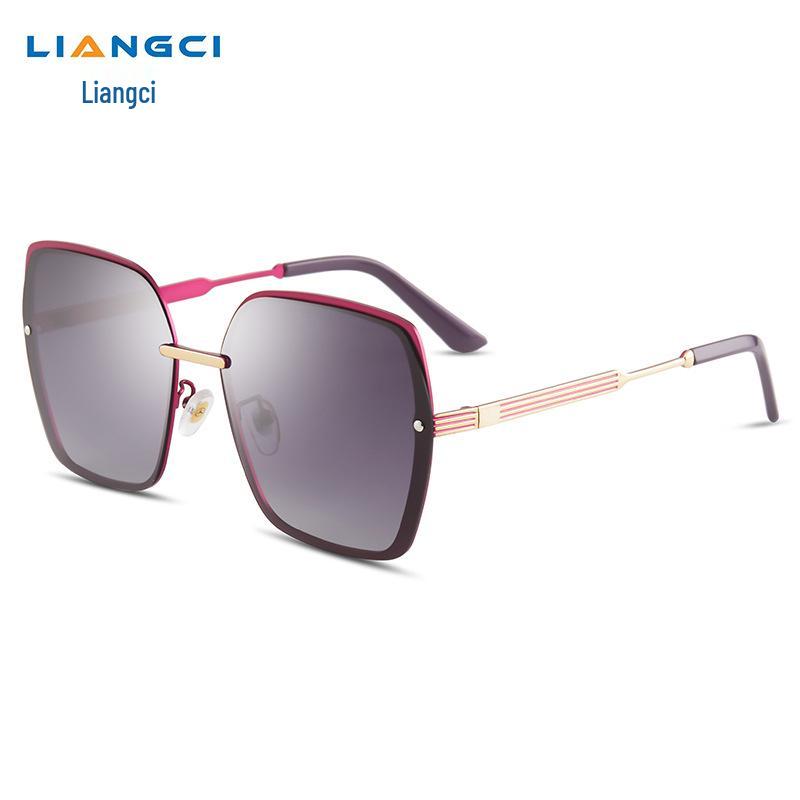 

Новые женские поляризационные солнцезащитные очки - Модный европейский и американский уличный стиль, металлический тренд