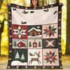 Christmas Theme Printed Blanket - Perfect for Couch, Bed, Travel & Outdoor Use | Machine Washable, Cozy & Durable.