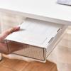 Under-Desk Drawer Storage Box with Hidden Pen Holder for Office Supplies and Stationery