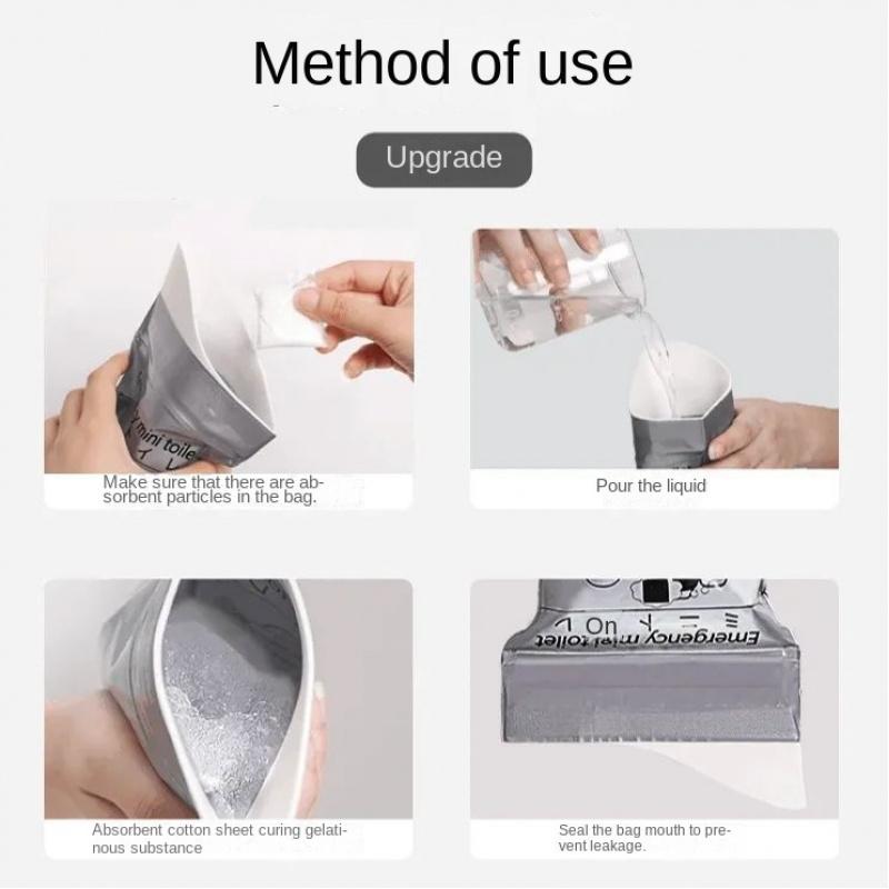 5Pcs Mounted Toilet, Emergency Urine Bag For Self-Driving Trips, Disposable Convenient Urine Bag For Travel, Suitable For Women, Emergency Outdoor
