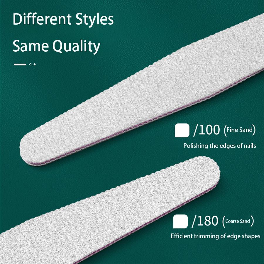5 PCS Grey Sand Nail File Nail Rubbing Strip Nail Polishing Too Nail Enhancement Tool Nail Enhancement Double Sided Polishing