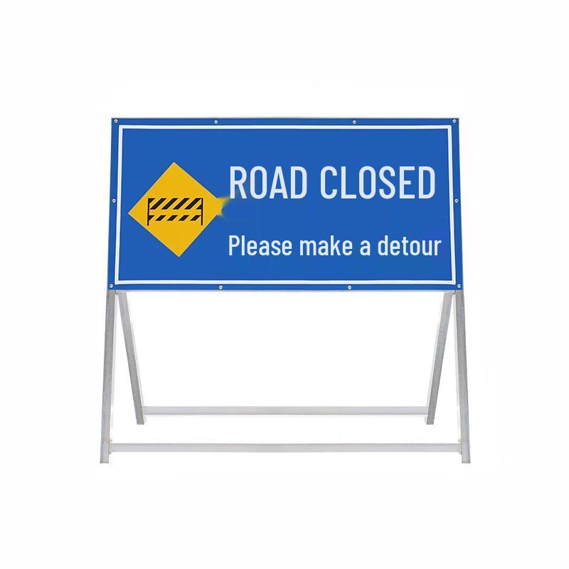 Reflective Road Closed Detour Warning Sign