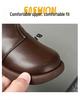 Girls' Black Martin Short Boots with Velvet - 2025 Autumn/Winter Edition Leather Princess Shoes