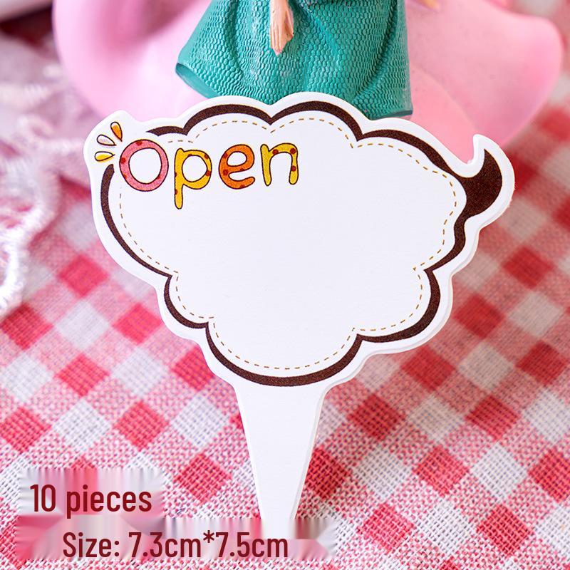 Writable Birthday Cake Decoration Bow with Blessings Card
