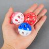 Cat Toy Ball Sounding Bell Interactive Cat Toy Multi-color Plastic Hollow Toy Ball Pet suppliesPack of 3 Balls