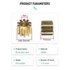 10PC 0.5 Modulus Brass Gears 7/8/9/10/11/12-21 Teeth Small Modulus Copper Gears 0.5M Thickness 5mm Spindle Gears Toy Accessories
