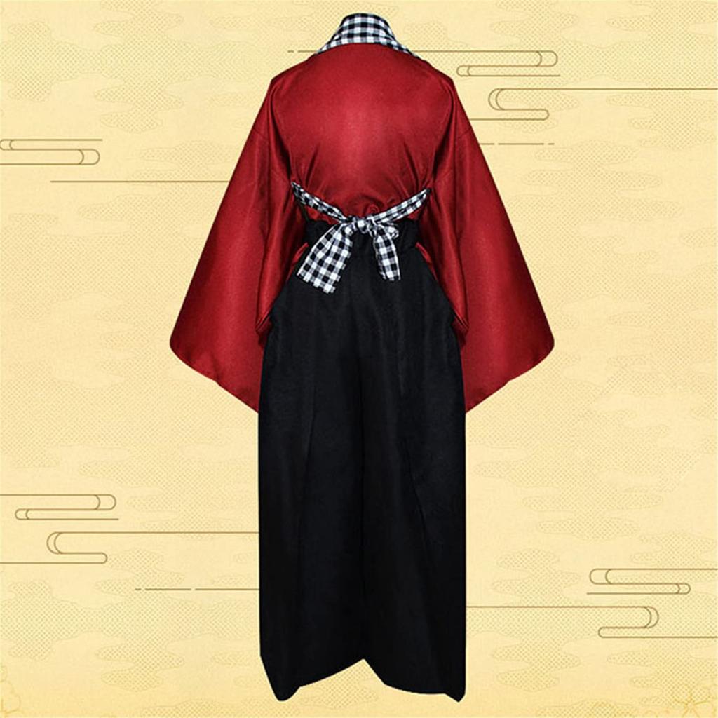 Unisex Samurai Horse Riding Japanese Warrior Cosplay Iaido Practice Top and Bottom Set with Scarf [LanBuff] Costume, Hakama, Dance, Kimono, Outfit,