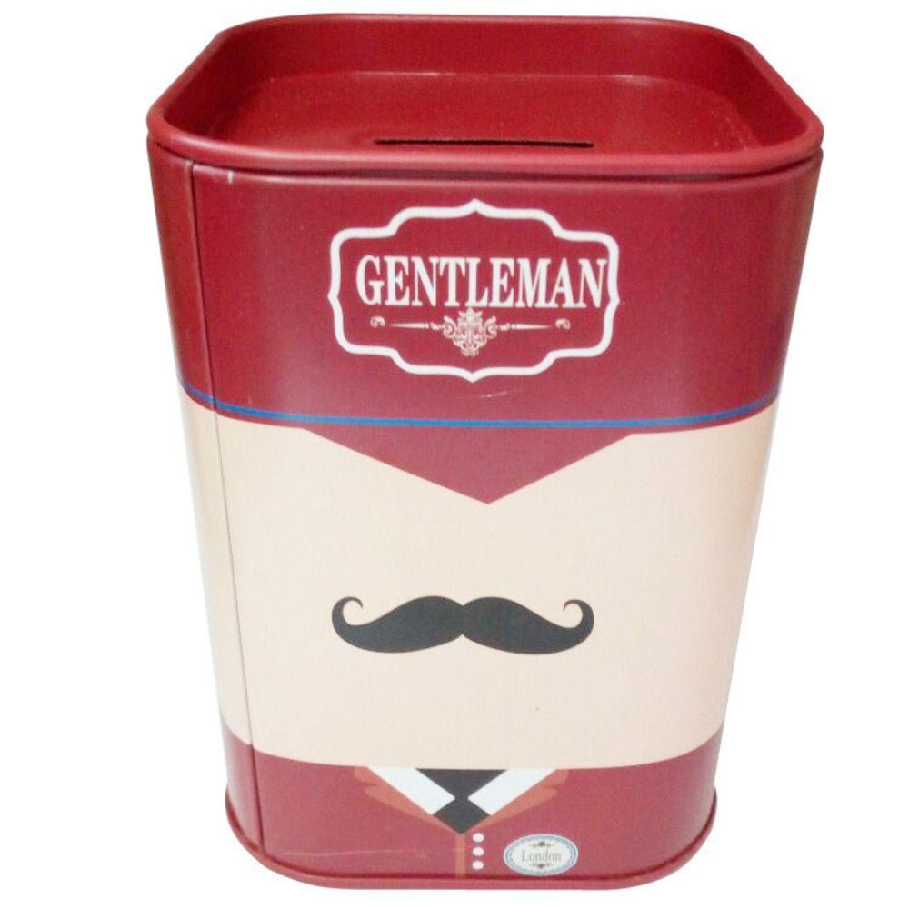 Square Shape Cute Pen Holder Iron Art Kids Storage Box Square Tinplate Piggy Bank  Children Gift