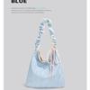 Large-capacity Tote Bag Single-shoulder Bag for Classes Pleated Underarm Bag Versatile Crossbody Bag