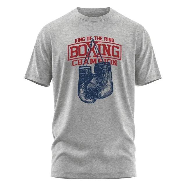 King of The Ring Boxing  Printed T Shirt for Men Women Vintage GYM Apparel Tops Tees