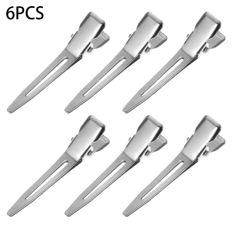 New Professional Double Prong Hair Clip Salon Setting Hairdressing Style Fixed Hair Clip Stainless Steel Makeup Clip