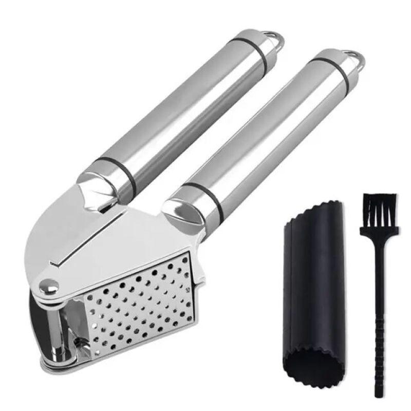 

Дробилка для чеснокаИзмельчительЧеснокочисткаЧеснокодавилка из нержавеющей сталиКухонный гаджет 3pcs set