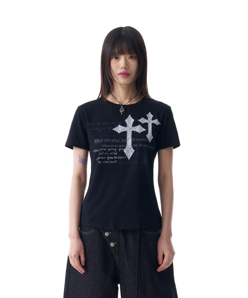 AAKAM Laced Cros2 Patch Half Top (Black)