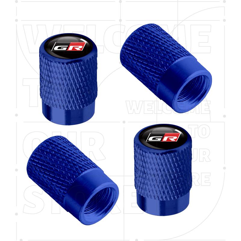 For Toyota GR Sport T Sport YARiS Hilux Camry LOGO 4pcs Car Wheel Tire Valve Aluminum Caps Tyre Stem Covers Airdust Waterproof