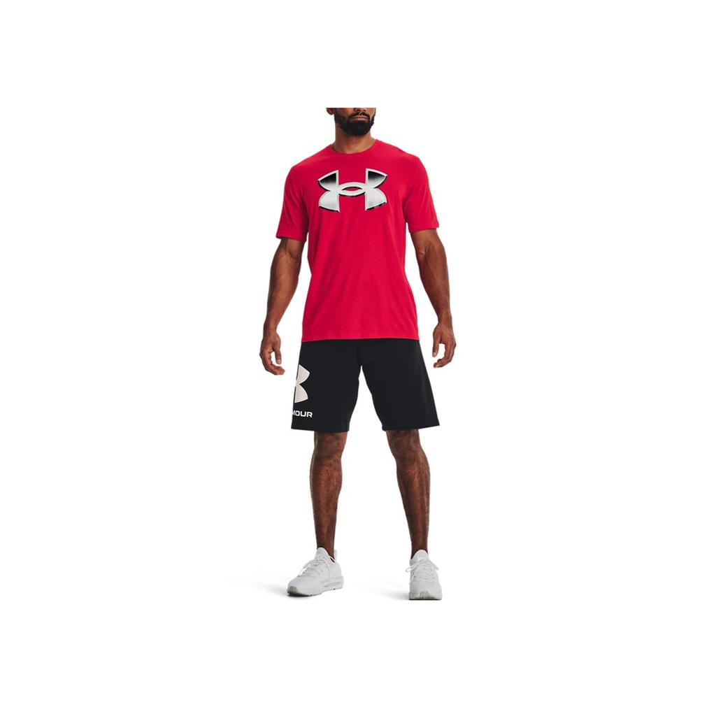 Under Armour Big Logo Print Sports Casual Crew Neck Short Sleeve T-Shirt Men Tops Red 1370520-600