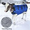 Cobertor de Inverno para Vaca Impermeável Acolchoado para Cavalo com Envoltório de Barriga À Prova de Vento Forrado com Pelúcia Cobertor de Exterior com Fivelas Ajustáveis para Bezerros Cavalos
