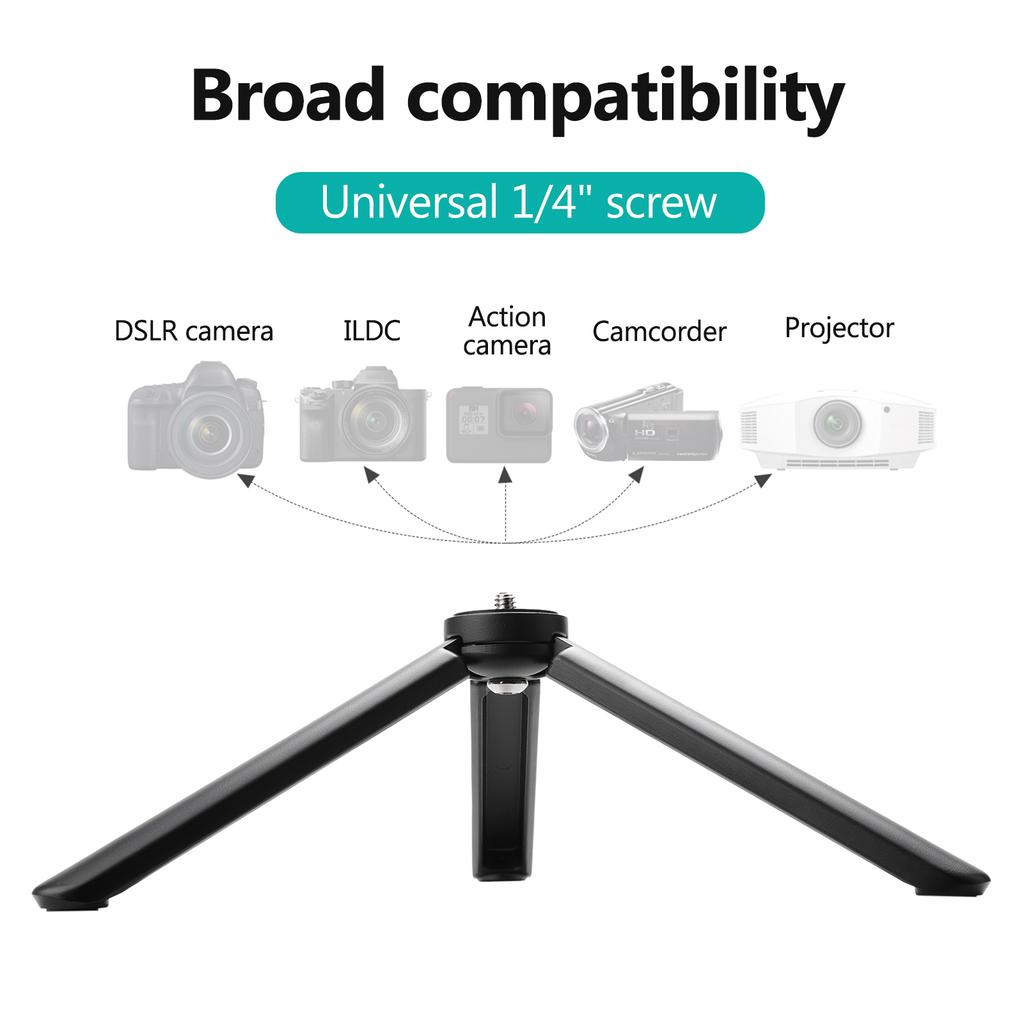 Lightweight Mini Desktop Tripod Aluminum Alloy Tripod Stand with 1 4 Inch Screw Wrench for DSLR ILDC Camera Camcorder