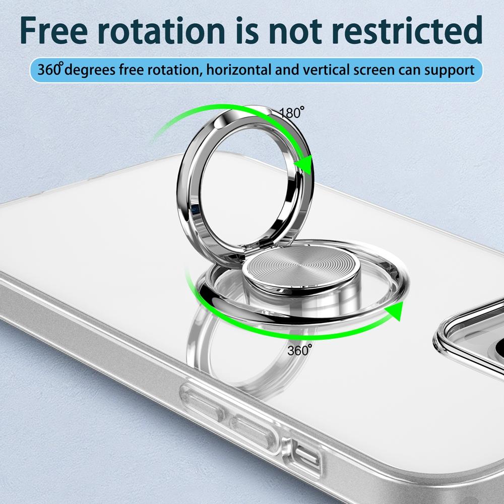 Free Rotate Ring Holder Clear Soft Tpu Case For Iphone 14 13 12 11 Pro Max Mini Xr X Xs 7 8 Plus Se 2020 Cover