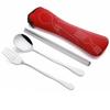 3 Pcs/Set Travel Stainless Steel Cutlery Set Storage Box Stainless Steel Outdoor Silverware Fork Spoon Chopsticks Kitchen Tools