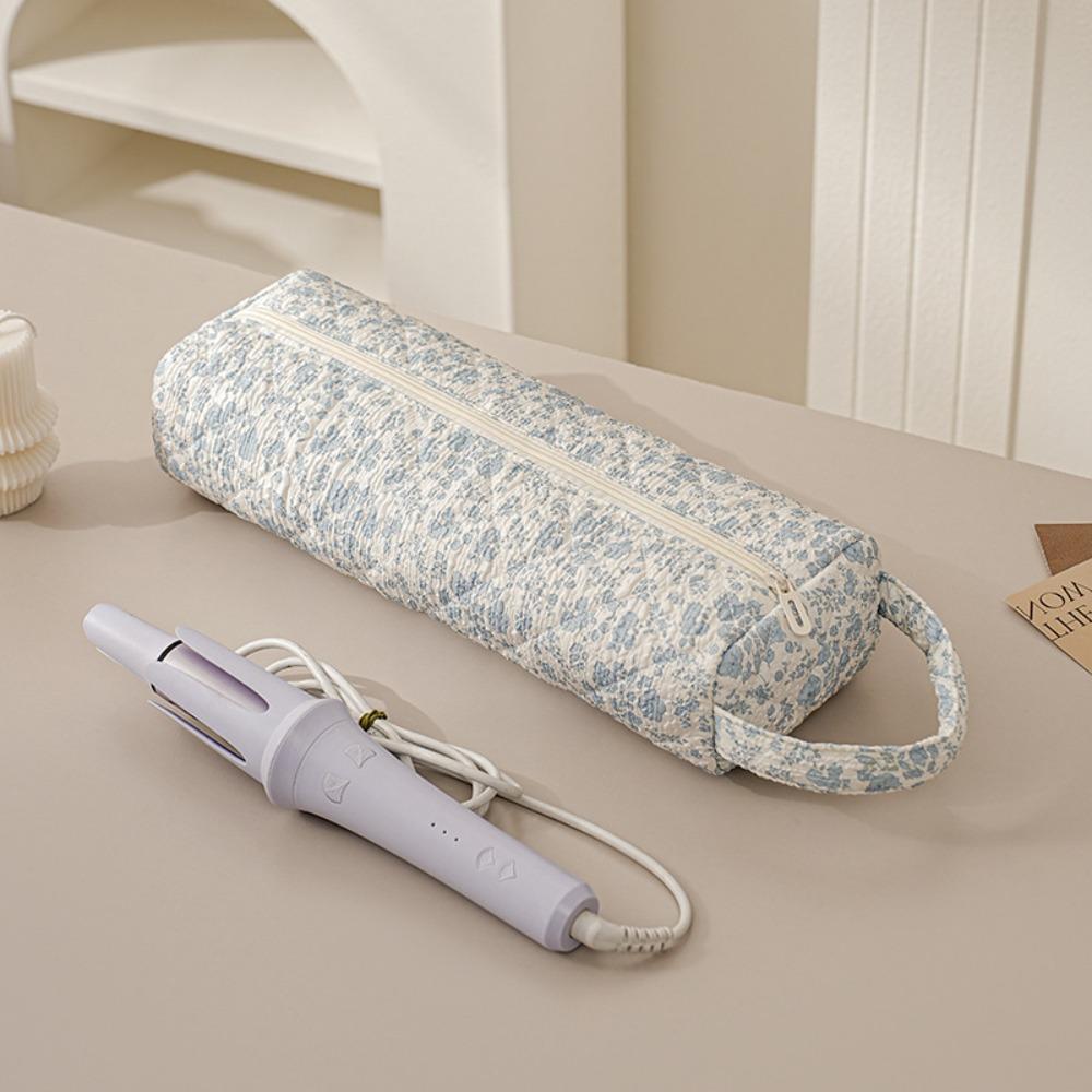 

Soft Quilting Cotton Hair Dryer Storage Bag Large Capacity with Handle Carrying Case Dustproof Print Storage Bag орхидейный
