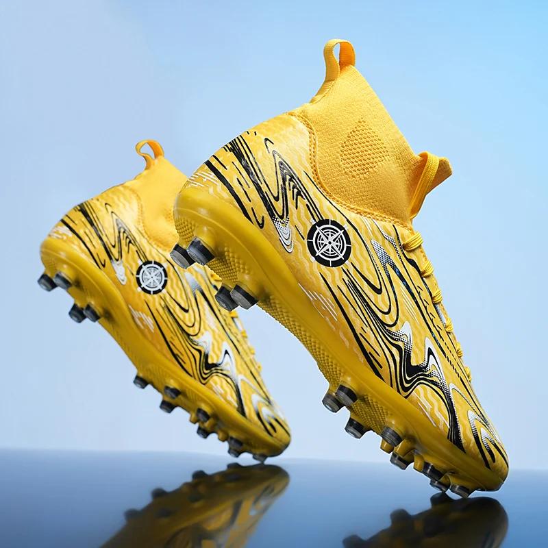 Men Soccer Cleats Outdoor Society Indoor Grass Training Non Slip TF/AG Football Field Boots Comfortable Football Shoes for Kids