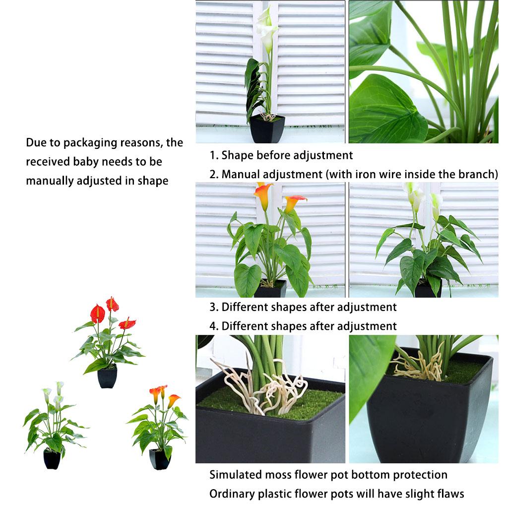 Home Artificial Flower Bonsai Indoor Outdoor Simulation Flowers Plant Living Room Courtyard Patio Decoration
