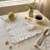 Square/Round Table Napkins Girly Style Insulation Pad Pot Mats Heart Pattern Placemats  Tea Party