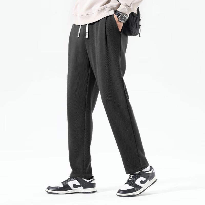 MINISO Men's Waffle Tapered Casual Pants